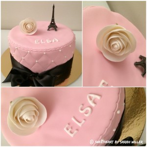 Paris Elsa birthday cake